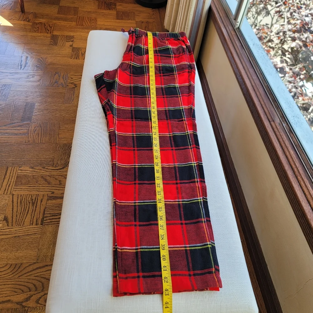 New! J. Crew XL Flannel Sleep Red Black Plaid PJ Pants Bottoms Buffalo Check NWT